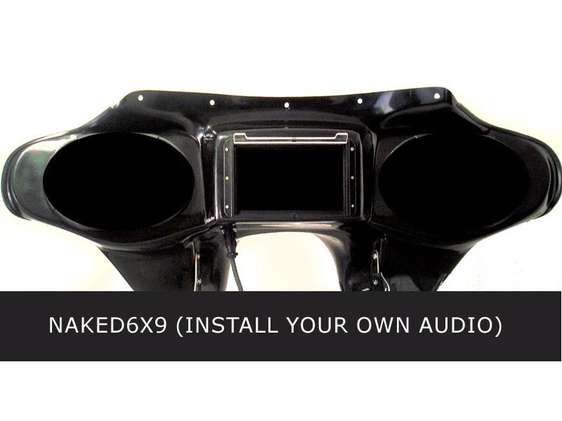 Hoppe Naked Fairing with 6x9 Speaker Cutouts for '84-17 Harley Davidson Fatboy Models FLSTF [No Audio Installed]