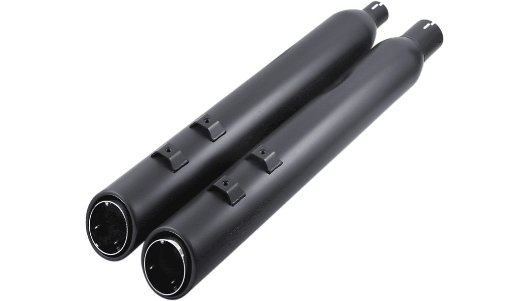 Cobra 909 4 inch Uppercut Slip On Mufflers for Harley Davidson Touring Models '17-Up - Black