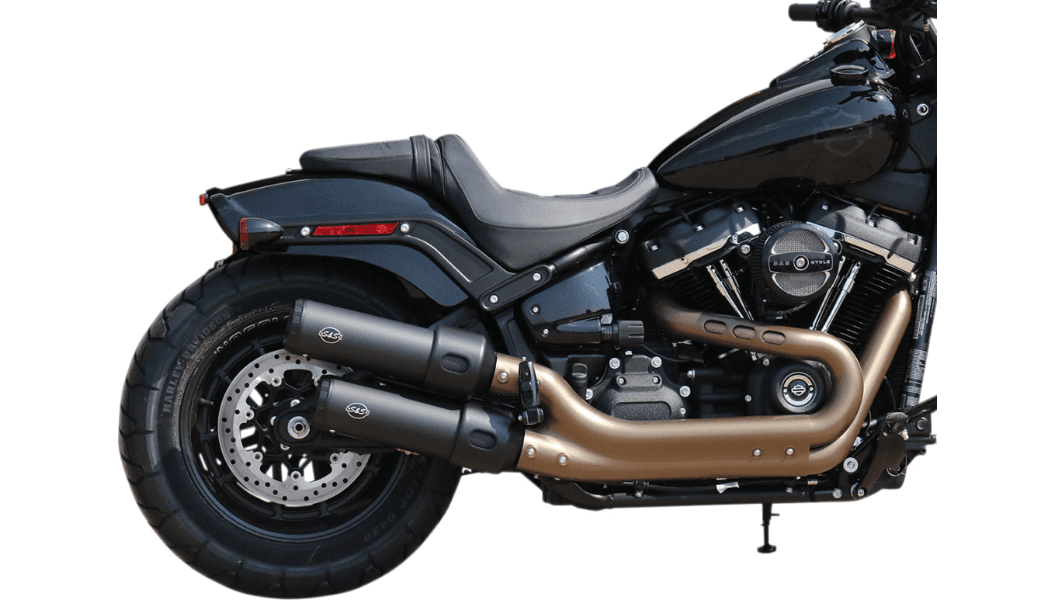 S&S Cycle Grand National Slip Ons for Harley Davidson '18-Up M8 Softail Fat Bob