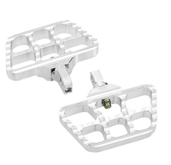Joker Machine Mini Serrated Floorboards for Harley Davidson Footpeg Mounts - Choose Chrome or Black