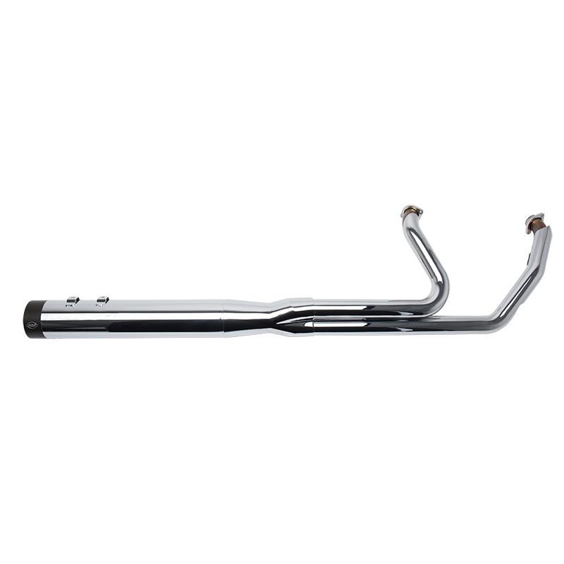 S&S Cycle Sidewinder 2-1 Exhaust System for Harley Davidson FL Models '17-24 - Chrome with Black End Cap (50 State EPA Compliant )