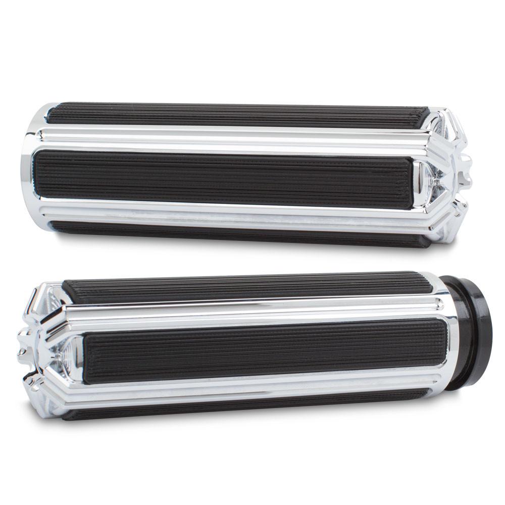 Arlen Ness 10 Gauge Grips for '08-23 Harley Davidson Touring, '16-23 Softail (Click for Fitment) Chrome