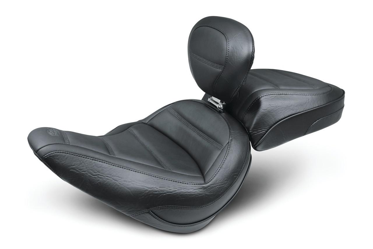 Mustang Passenger Pillion for Standard Touring with Driver Backrest for '18-21 Harley-Davidson Softail Slim