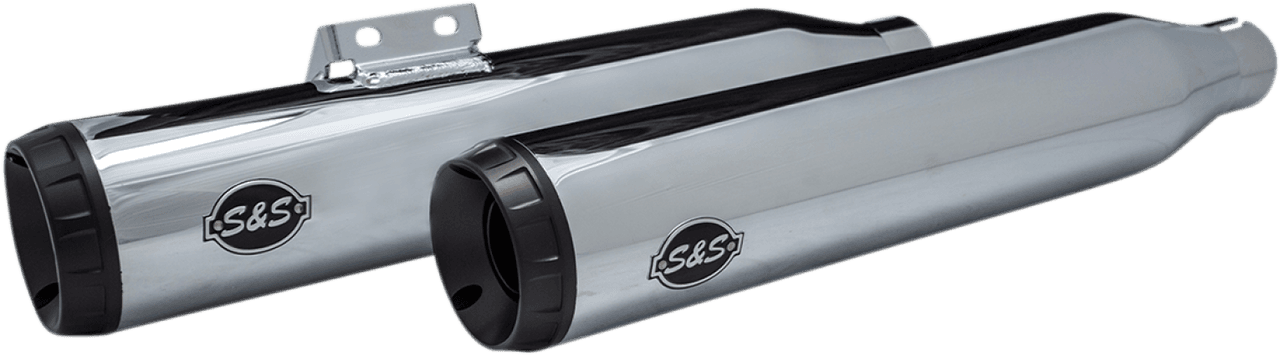 S&S Grand National Mufflers for '18-Up Harley Davidson Softail Models - Chrome (Click for Fitment)