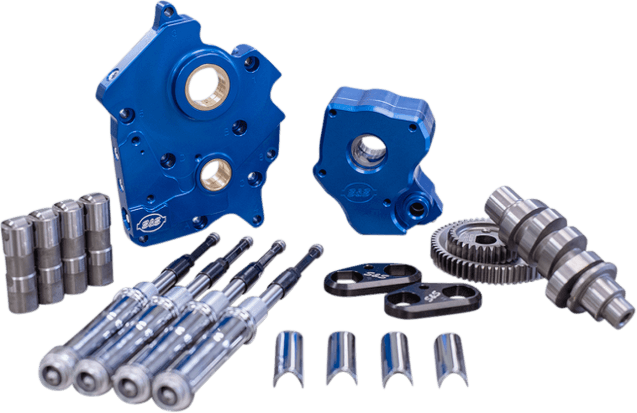 S&S Cycle Gear Drive Camchest Kits 465 or 475 Cam for '17-Up Harley-Davidson Twin Cooled Milwaukee-Eight Engines (Select Pushrod Tube Finish)