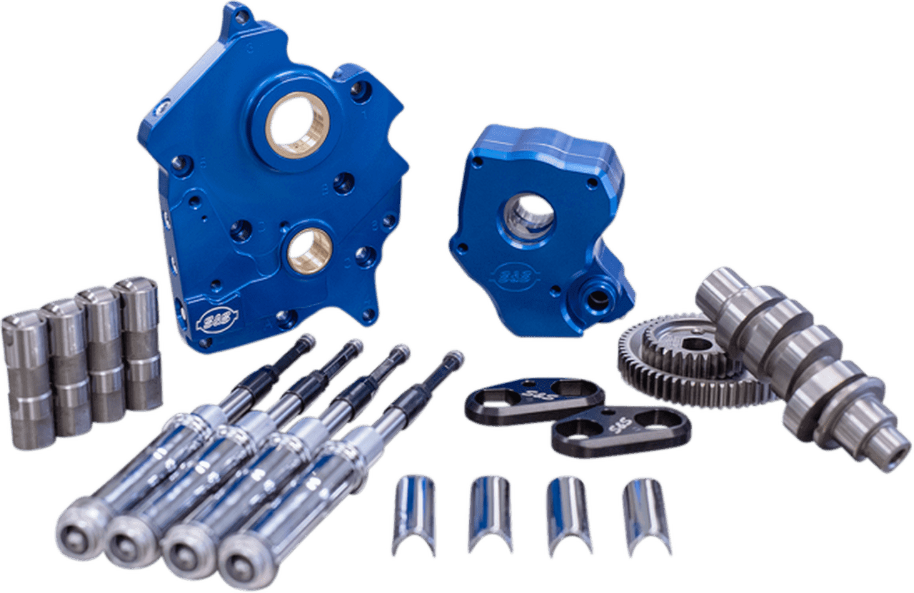 S&S Cycle Gear Drive Camchest Kits 465 or 475 Cam for '17-24 Harley-Davidson Oil Cooled Milwaukee-Eight Engines (Select Pushrod Tube Finish)