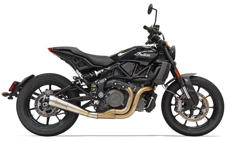 Bassani 4 inch Stainless 2-into-1 Low Short Megaphone for '19-20 Indian FTR 1200