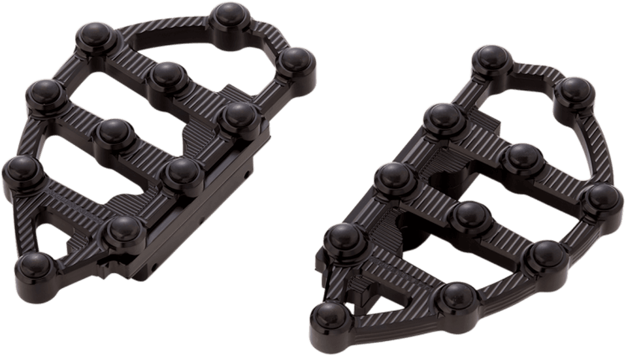 Ness MX Billet Passenger Floorboards for '93-Up Harley Davidson Touring, Softail and Dyna (Click for Fitment) Chrome or Black