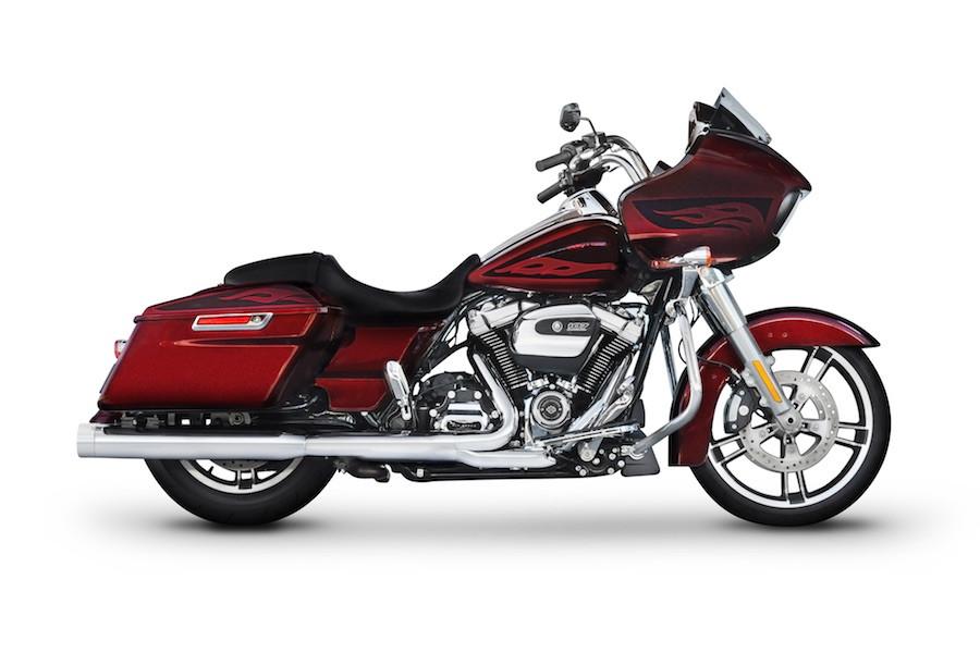 Rinehart 4 inch DBX40 Slip On Mufflers for '17-Up Harley Davidson Touring Models (Choose Finish)
