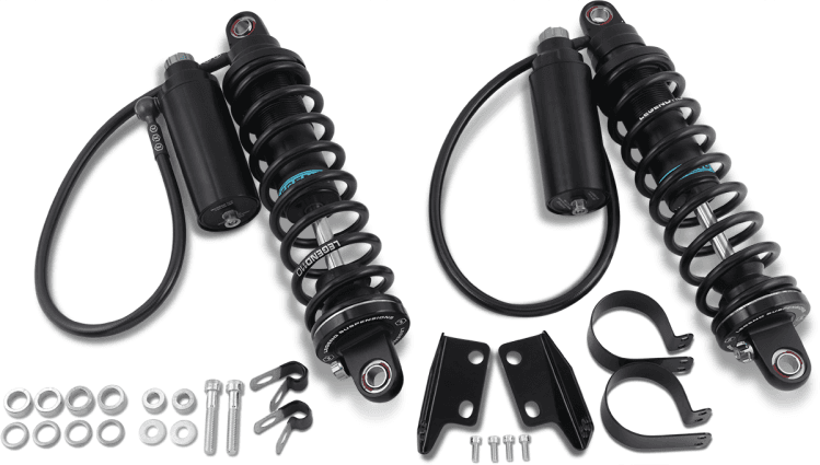 Legend Revo Arc Remote Reservoir Rear Suspension for '09-13 Harley Davidson Touring Models (4 Sizes)