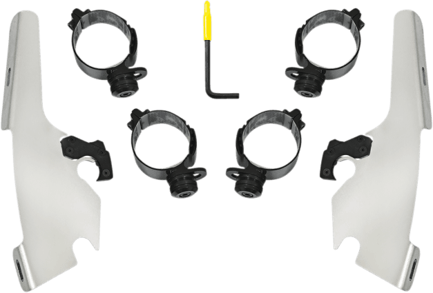 Memphis Shades No Tool Trigger Lock Windshield Mounting and Plate Kits for M8 Sport Glide '18-Up