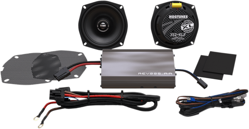 HogTunes XL Series 225 Watt Amp Speaker Kit for '99-13 Harley Davidson Ultra Classic, FLHXS and Tri-Glide