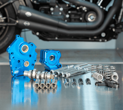 S&S Cycle Chain Drive 540C Cam Chest kit with Chrome Pushrod Tubes for Water Cooled 2017-up M8 Models