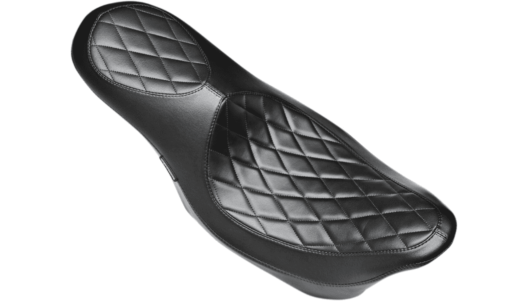 LePera Villain 2-Up Seat '08-Up Harley Davidson Touring Models - Diamond Stitch (Not for '24-Up FLHX/FLTR Models)