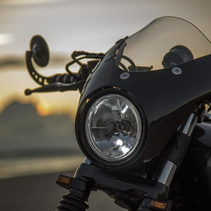 Joker Machine 3 1/4" Bar End Mirror Stem C for Indian Scout Bobber (Choose Chrome or Black)