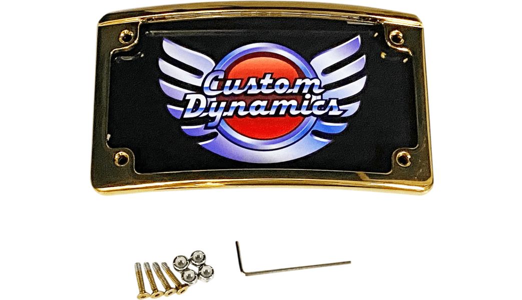 Custom Dynamics Radius LED License Plate Frame - Gold