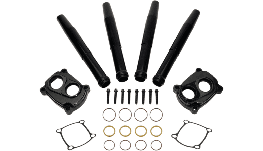 Jims Low Profile Billet Tappet Covers and Pushrod Kit for '17-21 Harley Davidson M-Eight - Anodized Black