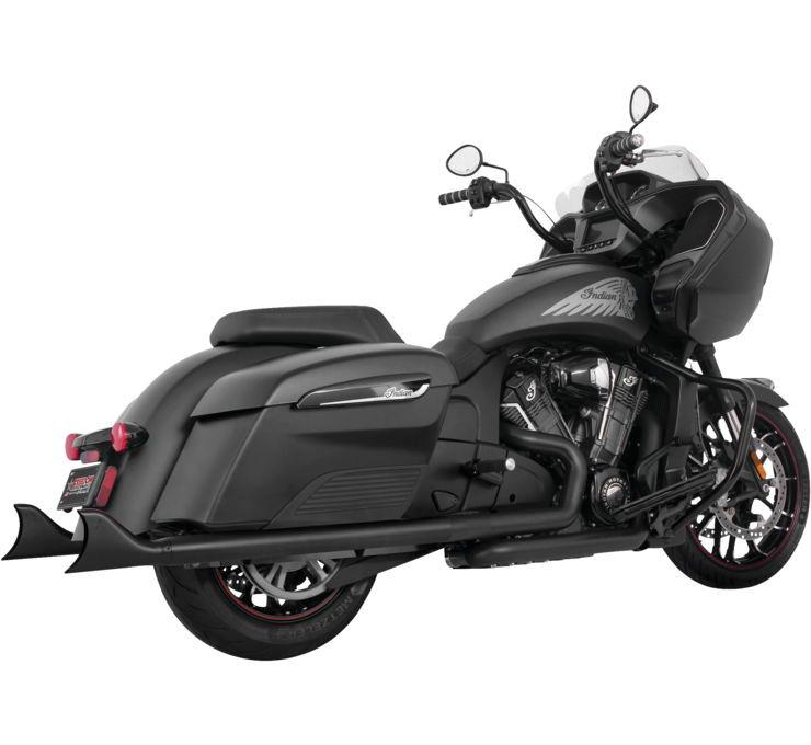 Freedom Performance Exhaust 2.5" Sharktail Slip-Ons for Indian Challenger/Pursuit - Standard Black