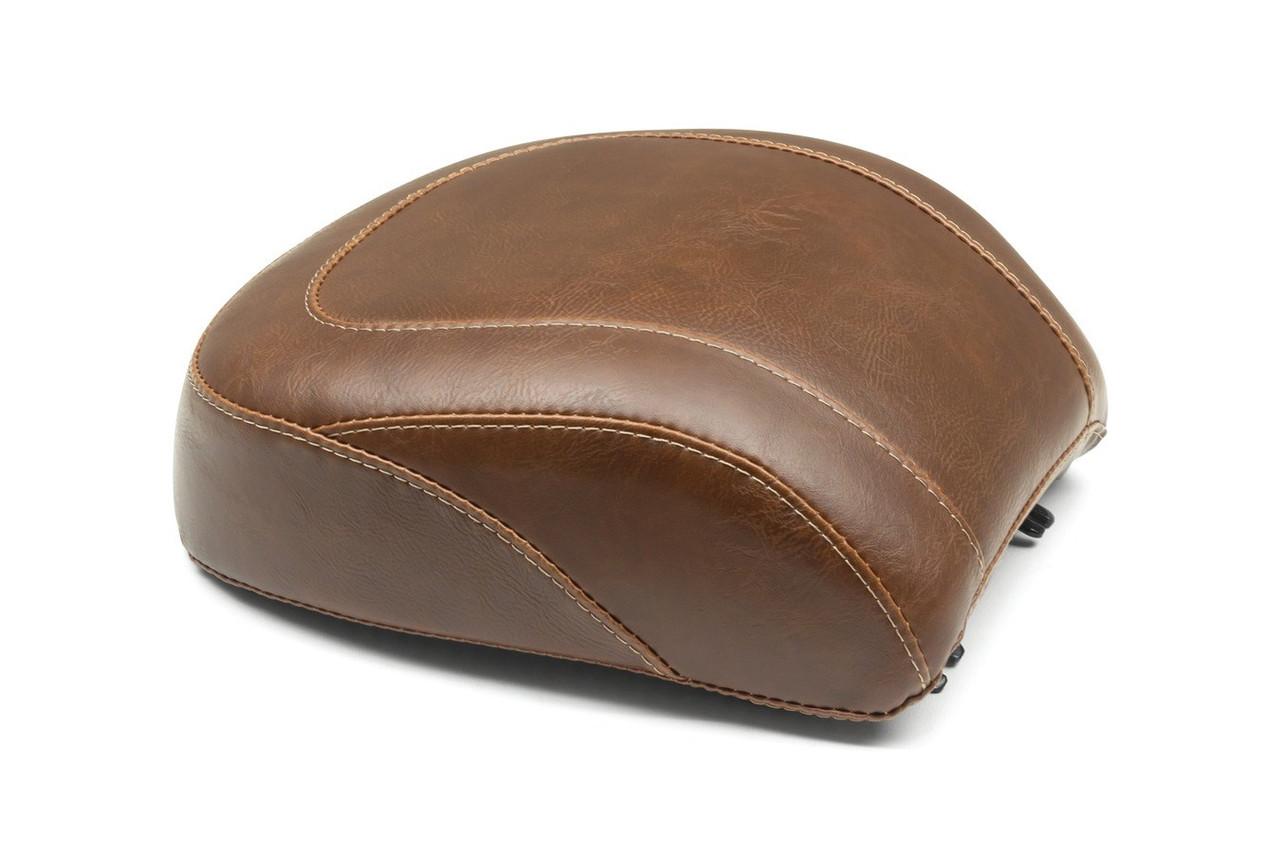 Mustang Wide Tripper Seat Passenger Pillion for '18-Up Harley-Davidson Softail Fat Boy - Original Brown