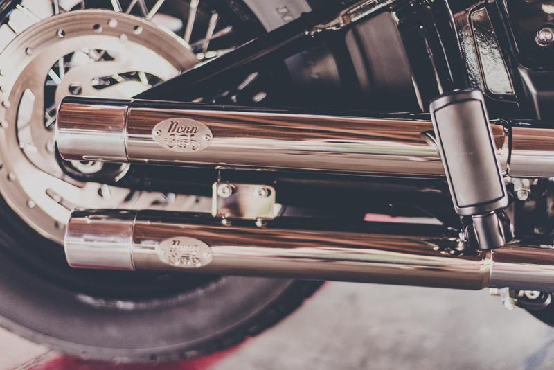 Dean Speed Rampage Muffler for '18-Up Harley Davidson Street Bob, Slim, Standard, Lowrider/S/ST - Polished