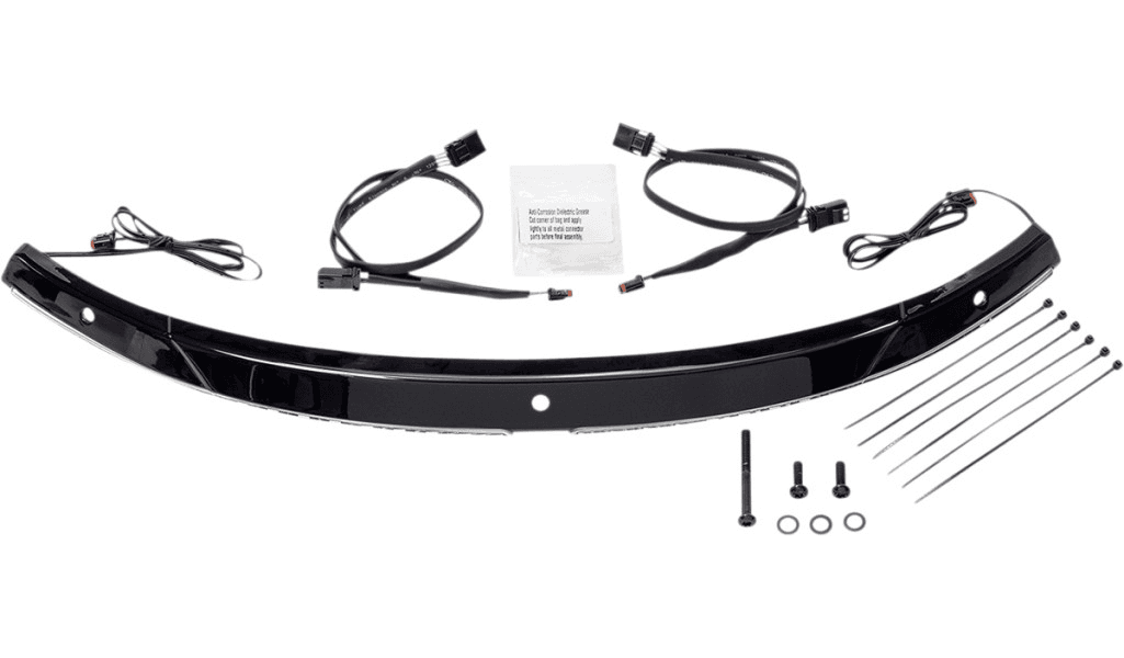 Ciro Horizon LED Windshield Trim for '14-Up Harley Davidson FLH Touring Models - Black