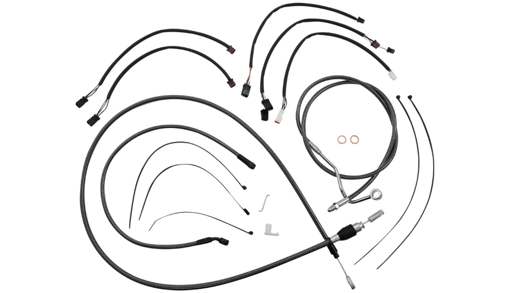 Magnum KARBONFIBR Designer Handlebar Installation Kit for '21-22 Harley Davidson Road King Special FLHRXS with 15" to 17" Apes