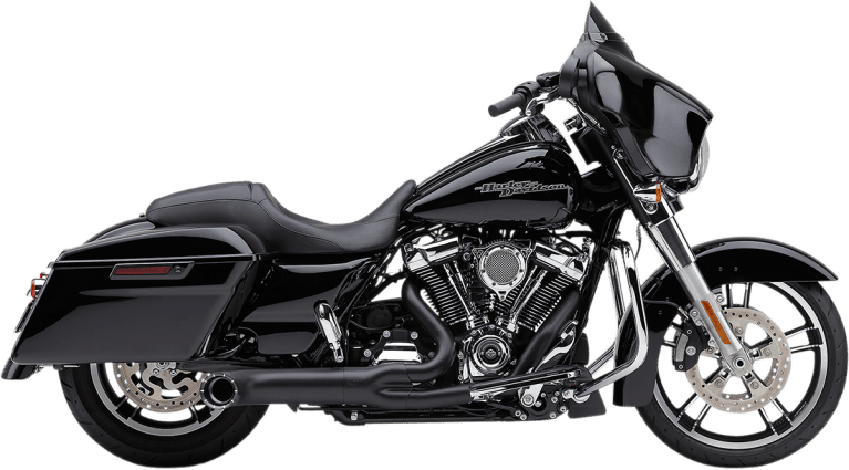 Cobra Turnout 2-into-1 Exhaust System for '17-Up Harley-Davidson Touring - Black