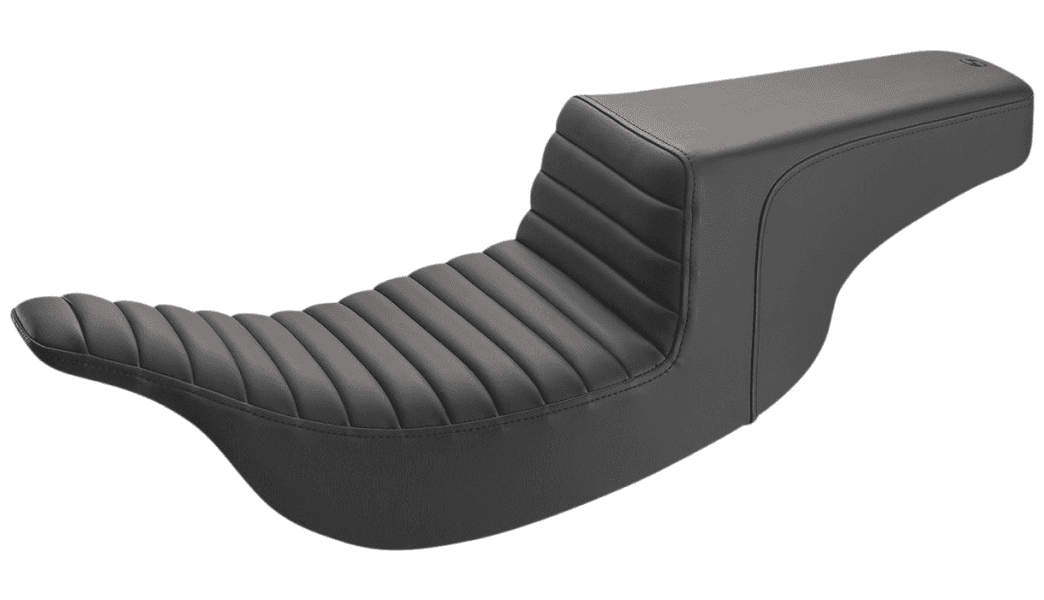 Saddlemen Step-Up Seat for '97-07 Harley Davidson Electra Glide and Road Glide Models - Front Tuck-n-Roll - Black