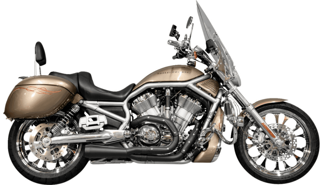 Trask 2:1 Exhaust System '07-17 Harley Davidson V-Rod Models - Ceramic Black