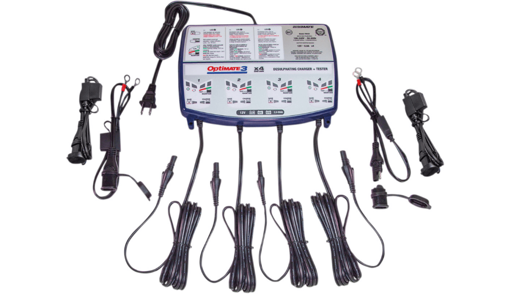 TecMate Optimate 3 Battery Charger/Maintainer - 4-Bank