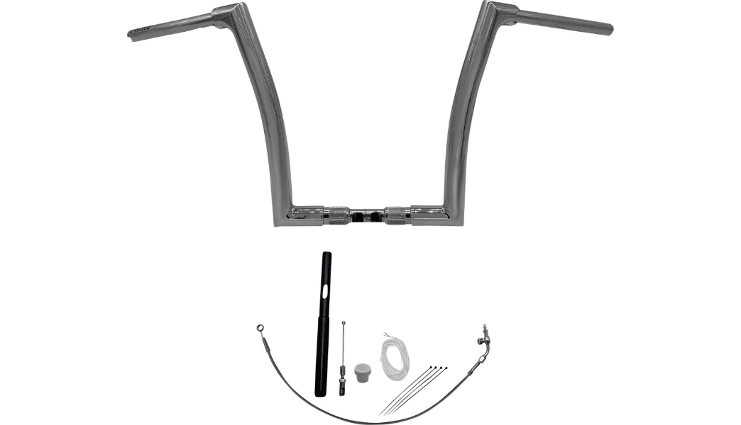 Fat Baggers 1.5" Flat Top EZ Install Handlebar Kit for '21-22 Road Glide Models - 14" Chrome