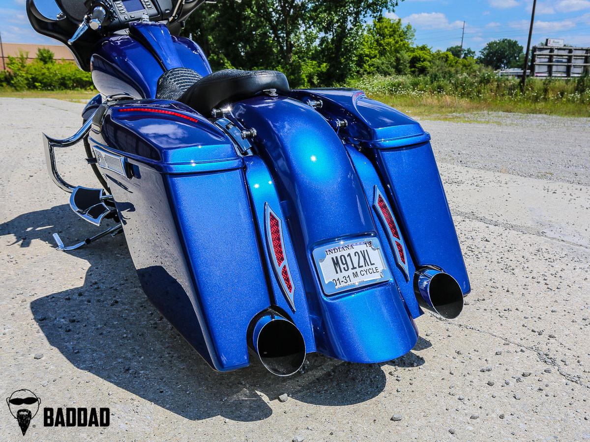 Bad Dad Summit Color Matched 4.5" Stretched Saddlebags and Rear Fender Kit for '14-23 Harley Davidson Touring