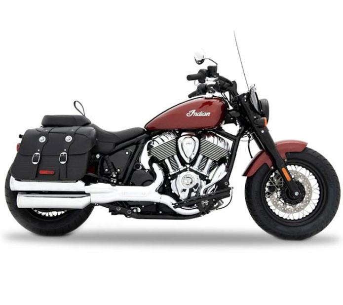 Rinehart Racing 4" Slip On Mufflers for '22-Up Indian Chief Models - Chrome with Chrome Tip