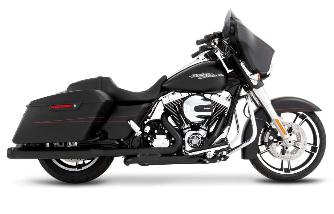 Rinehart Racing Slimline Duals System with Slip On Mufflers for '17-Up Harley Davidson Touring Models (Choose Finish) 49-state emissions compliant