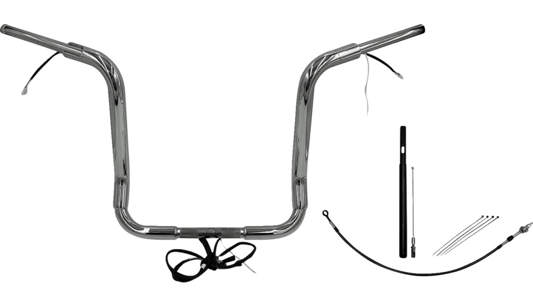 Fat Baggers Plug & Play EZ Install 1-1/2" Round Top Handlebar for '21-23 Harley Davidson FLH Models (Choose Height and Finish)