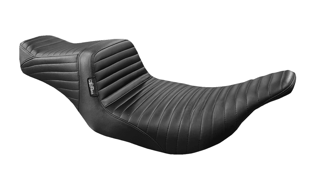 LePera Tailwhip Seat for '97-07 Harley Davidson FLHT/FLTR Touring Models - Black Pleated