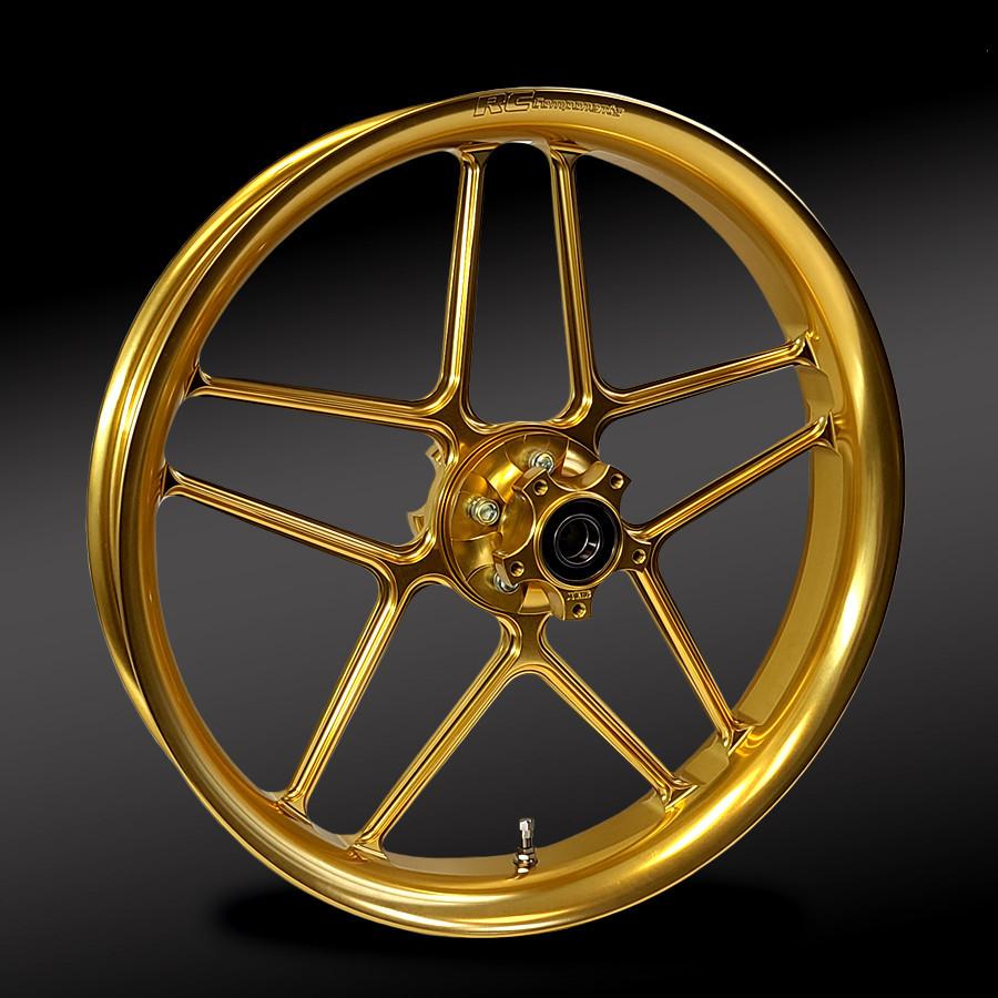 RC Components Light Weight Laguna Bagger Wheels for Harley Davidson Touring Models - Gold