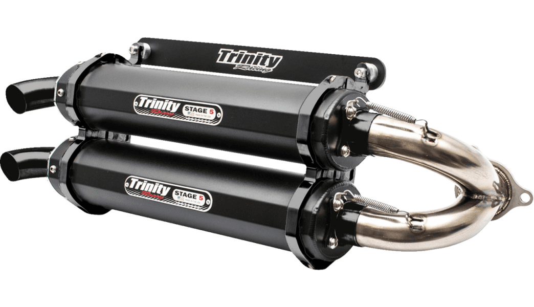 Trinity Racing Stage 5 Slip-On Muffler for '20-22 Polaris RZR Pro XP Models - Cerakote Black