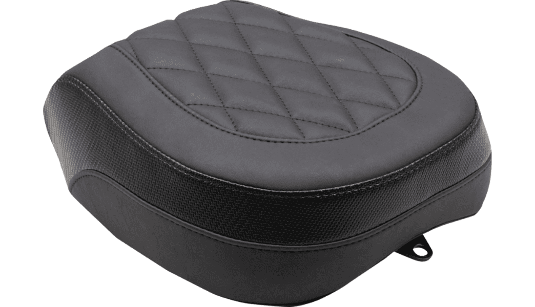Mustang Standard Touring Recessed Passenger Seat for '22-Up Indian Chief - Black/Diamond Stitch