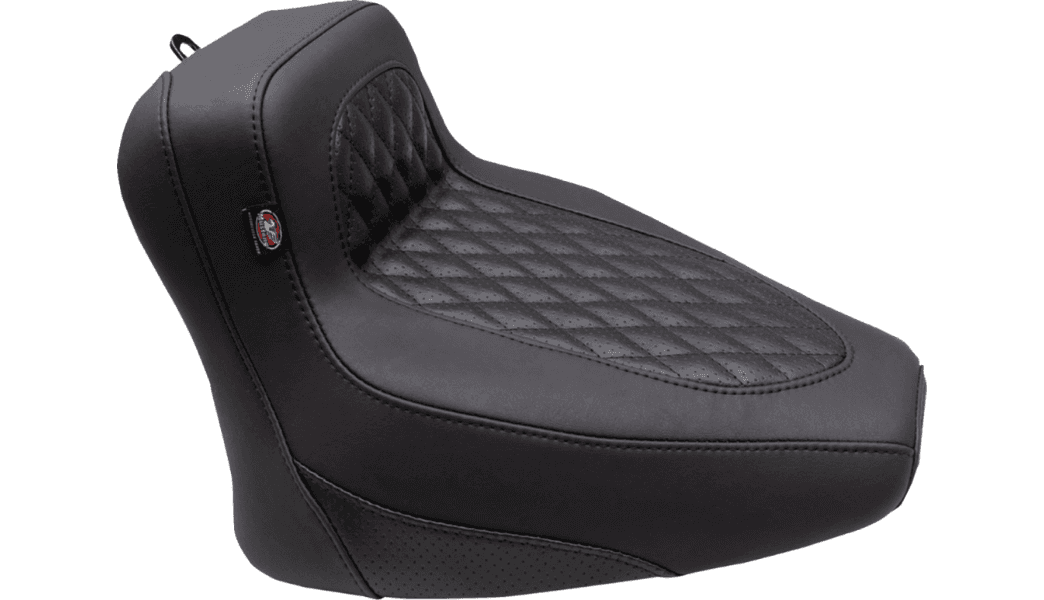 Mustang Squareback Solo Seat for '22-Up Indian Chief - Black/Diamond Stitch 