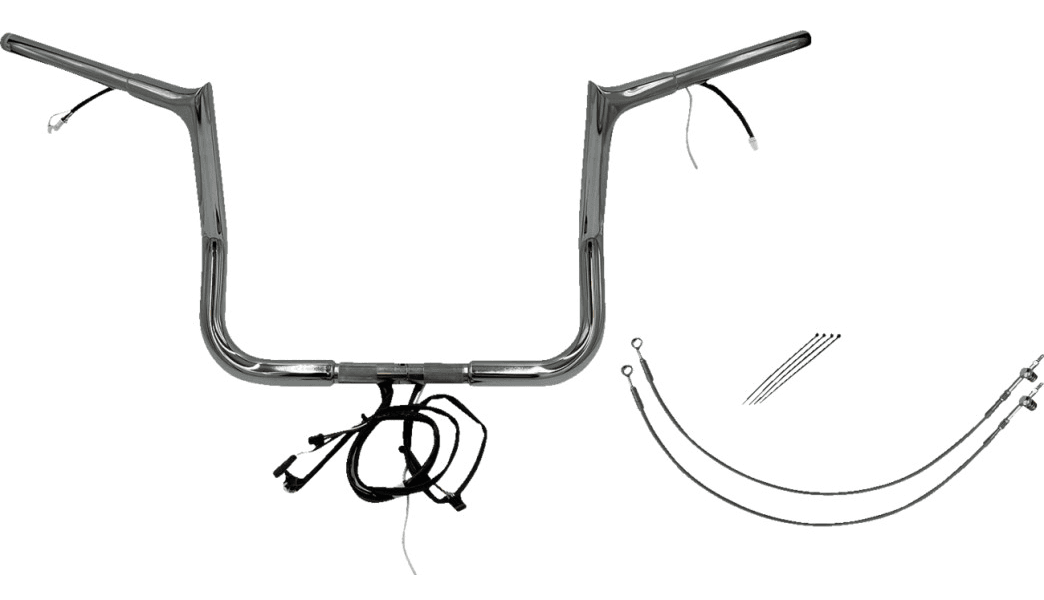 Fat Baggers Plug & Play EZ Install 1-1/4" Pointed Top Handlebar Kits for '16-20 Harley Davidson FLH Models (Select Height and Finish)