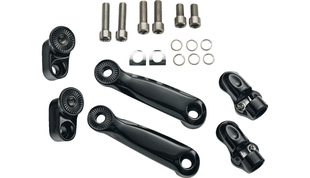 Ciro Adjustable RydeCulture Charles Chapa Passenger Peg Mounts for '14-Up Indian Touring Models - Black