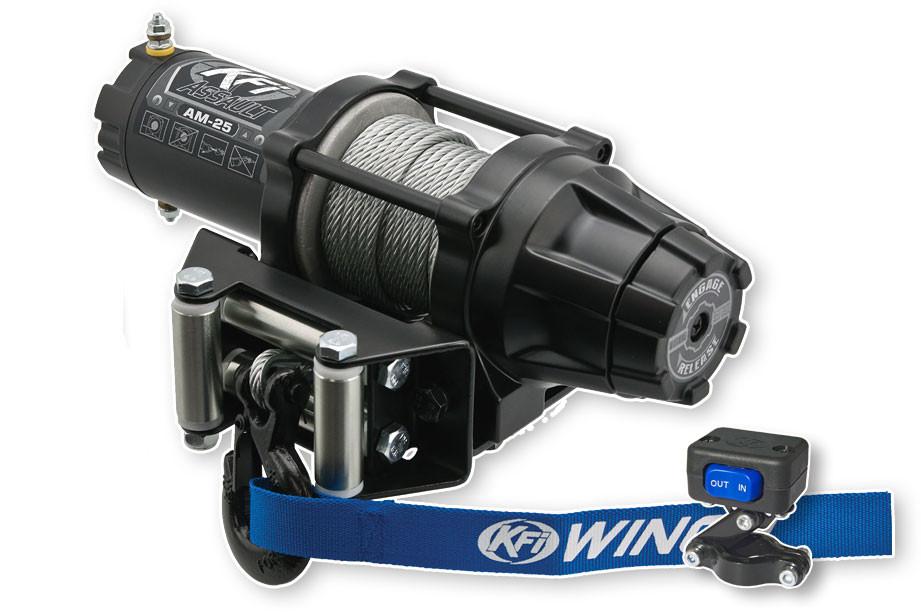 KFI AM-25 Metal Cable Assault Winch - 2500 lbs