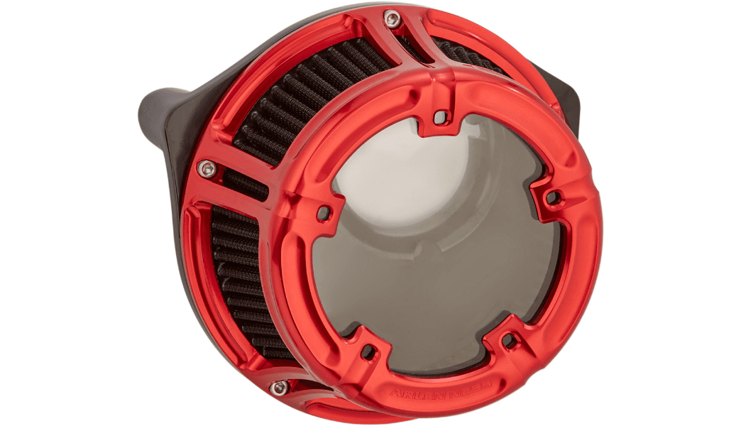 Arlen Ness Method Clear Series Air Cleaner Kit for '17-23 Harley Davidson M8 Touring and '18-23 Softail Models - Red (Not for '23-'24 CVO Models or '24 FLHX/FLTR)