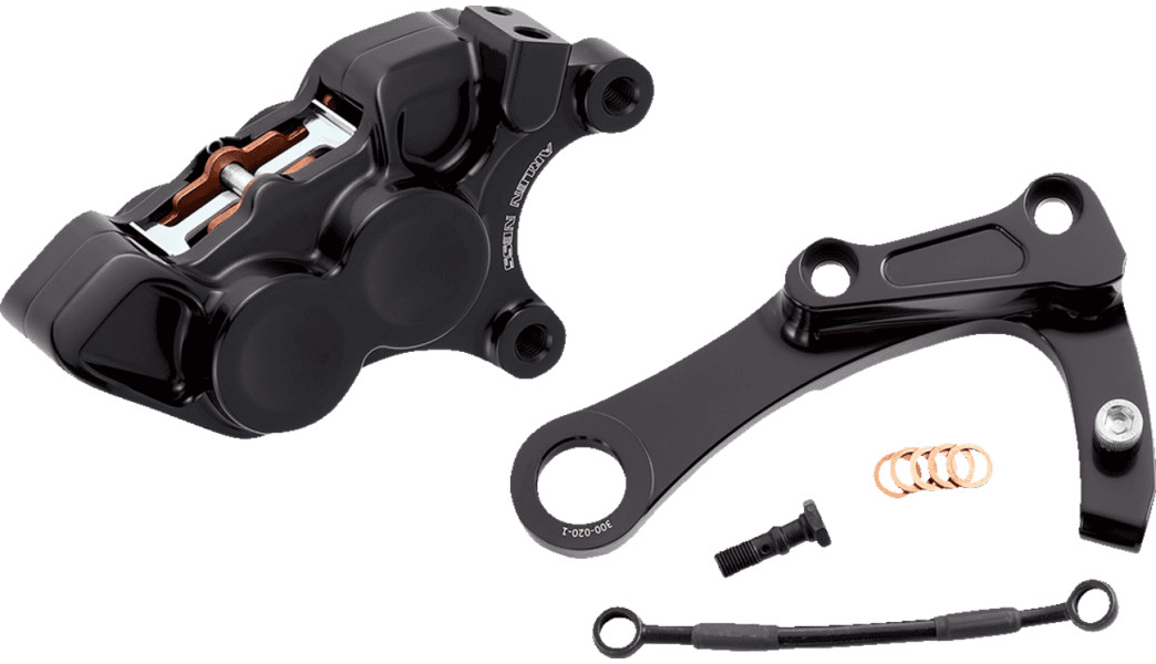 Arlen Ness 4-Piston Rear Caliper for '18-Up Harley Davidson Softail Models- Black