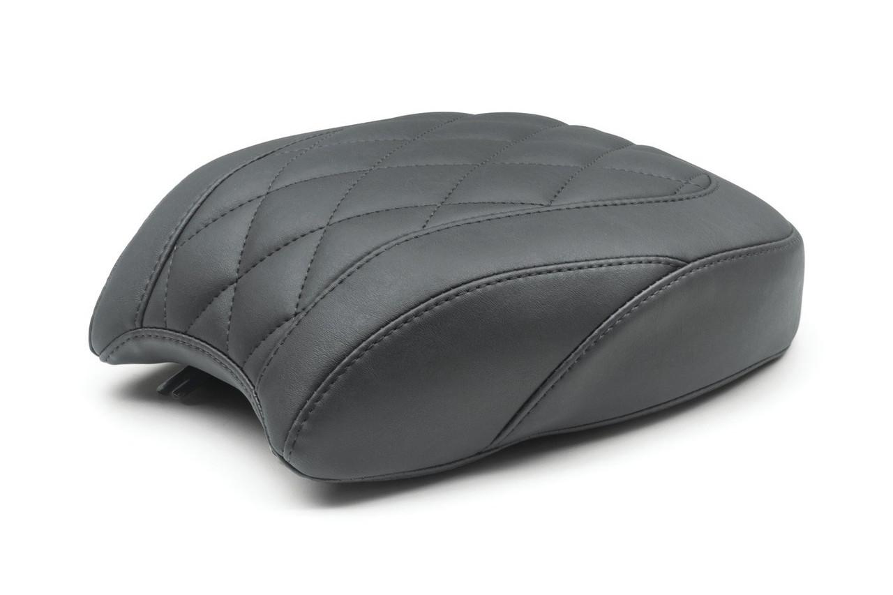 Mustang Wide Tripper Passenger Seat for '18-Up Harley Davidson Heritage Classic & Deluxe - Diamond Stitch Black