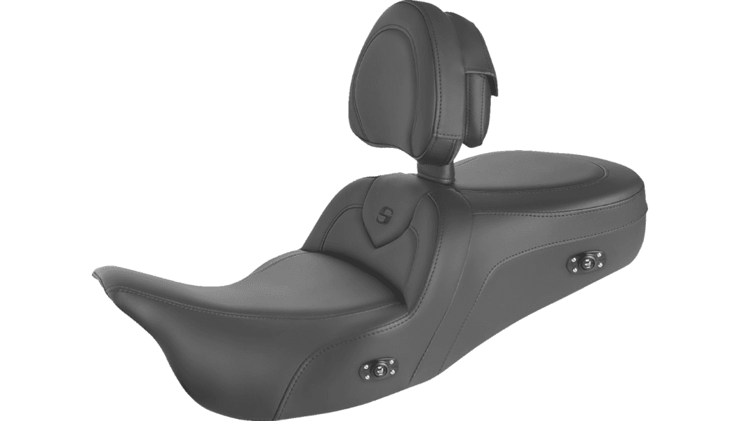 Saddlemen Heated Roadsofa Seat with Driver Backrest for '09-24 Harley Davidson FLHTCUTG Tri Glide - Smooth
