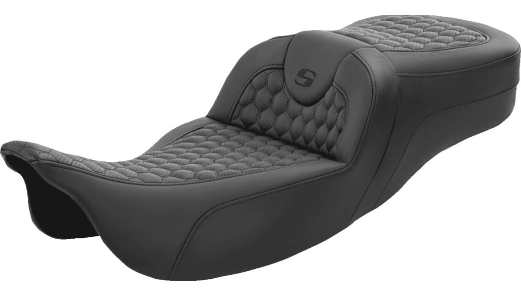 Saddlemen Extended Reach Honeycomb Roadsofa Seat for '08-Up Harley Davidson Touring Models (Not for '24-Up FLHX/FLTR Models)