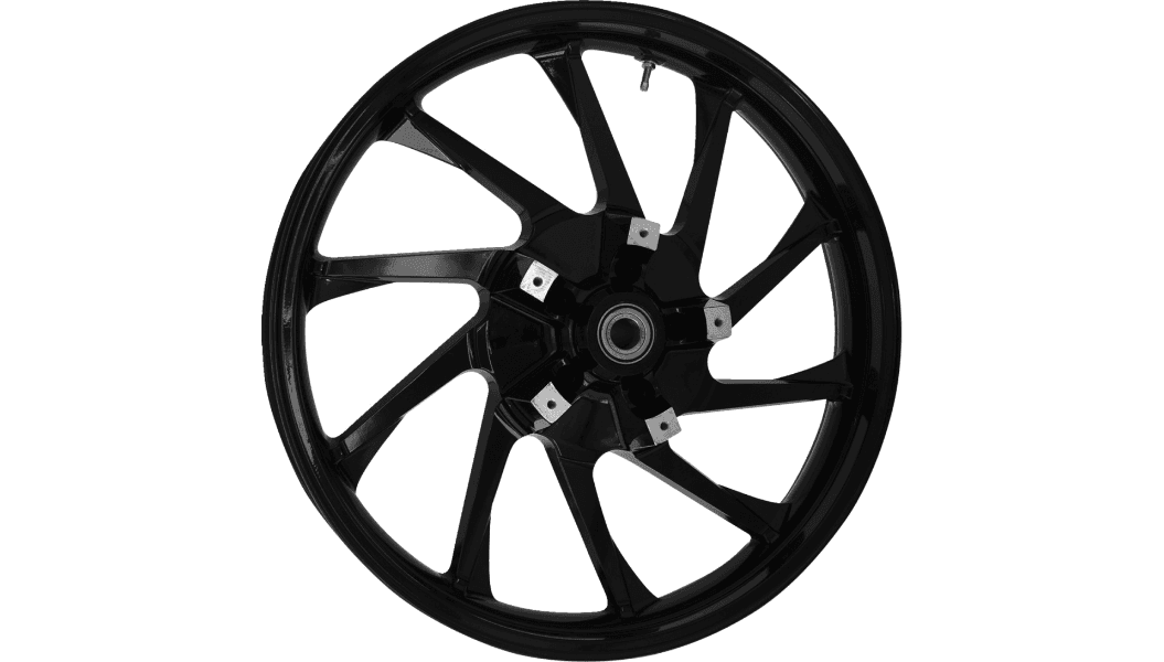 Coastal Moto Front Hurricane Precision Cast 3D Wheel for '08-24 Harley Davidson Touring and Trike Dual Disc/with ABS 21x3.5 - Black
