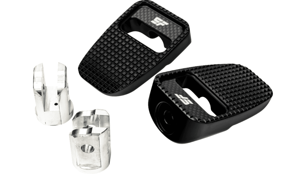 SlyFox Billet Front Footpegs for '18-Up Harley Davidson Softail Models, ELW & Pan America - Black